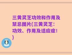 三黄灵芝功效和作用及禁忌图片(三黄灵芝：功效、作用及适应症！)