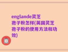 englande灵芝孢子粉怎样(英国灵芝孢子粉的使用方法和功效)