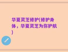 华夏灵芝修护(修护身体，华夏灵芝为你护航)