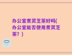 办公室煮灵芝茶好吗(办公室能否使用煮灵芝茶？)