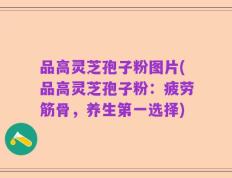 品高灵芝孢子粉图片(品高灵芝孢子粉：疲劳筋骨，养生第一选择)