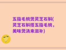 五指毛桃煲灵芝石斛(灵芝石斛搭五指毛桃，美味煲汤来滋补)