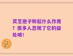 灵芝孢子粉起什么作用？很多人忽视了它的益处哦！