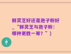 鲜灵芝好还是孢子粉好_“鲜灵芝与孢子粉：哪种更胜一筹？”)