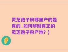 灵芝孢子粉哪里产的是真的_如何辨别真正的灵芝孢子粉产地？)