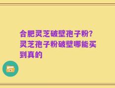 合肥灵芝破壁孢子粉？灵芝孢子粉破壁哪能买到真的