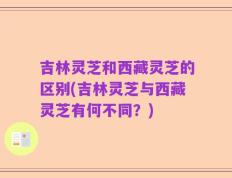 吉林灵芝和西藏灵芝的区别(吉林灵芝与西藏灵芝有何不同？)