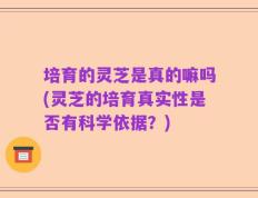 培育的灵芝是真的嘛吗(灵芝的培育真实性是否有科学依据？)