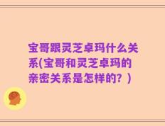 宝哥跟灵芝卓玛什么关系(宝哥和灵芝卓玛的亲密关系是怎样的？)