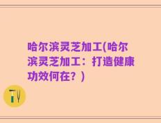 哈尔滨灵芝加工(哈尔滨灵芝加工：打造健康功效何在？)