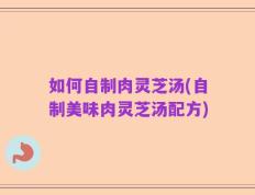 如何自制肉灵芝汤(自制美味肉灵芝汤配方)