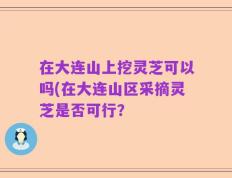 在大连山上挖灵芝可以吗(在大连山区采摘灵芝是否可行？