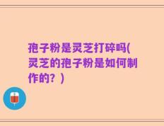 孢子粉是灵芝打碎吗(灵芝的孢子粉是如何制作的？)