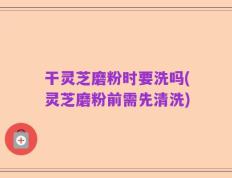 干灵芝磨粉时要洗吗(灵芝磨粉前需先清洗)