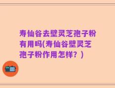 寿仙谷去壁灵芝孢子粉有用吗(寿仙谷壁灵芝孢子粉作用怎样？)