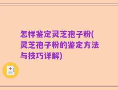 怎样鉴定灵芝孢子粉(灵芝孢子粉的鉴定方法与技巧详解)