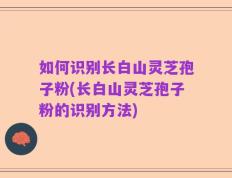 如何识别长白山灵芝孢子粉(长白山灵芝孢子粉的识别方法)
