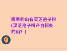 哪里的山有灵芝孢子粉(灵芝孢子粉产自何处的山？)