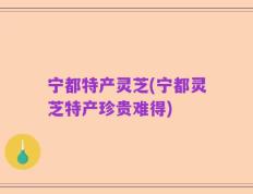 宁都特产灵芝(宁都灵芝特产珍贵难得)