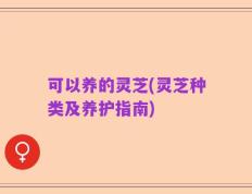 可以养的灵芝(灵芝种类及养护指南)