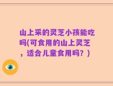 山上采的灵芝小孩能吃吗(可食用的山上灵芝，适合儿童食用吗？)