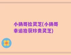 小扬哥捡灵芝(小扬哥幸运拾获珍贵灵芝)