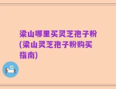 梁山哪里买灵芝孢子粉(梁山灵芝孢子粉购买指南)