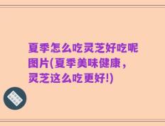 夏季怎么吃灵芝好吃呢图片(夏季美味健康，灵芝这么吃更好!)