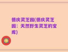 德庆灵芝园(德庆灵芝园：天然野生灵芝的宝库)