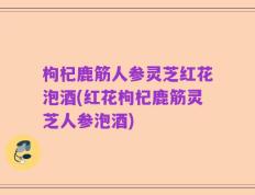 枸杞鹿筋人参灵芝红花泡酒(红花枸杞鹿筋灵芝人参泡酒)