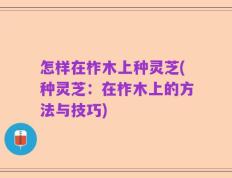 怎样在柞木上种灵芝(种灵芝：在柞木上的方法与技巧)