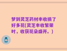 梦到灵芝药材丰收摘了好多花(灵芝丰收繁荣时，收获花朵盛开。)