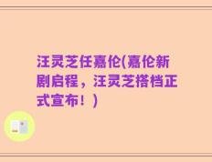 汪灵芝任嘉伦(嘉伦新剧启程，汪灵芝搭档正式宣布！)