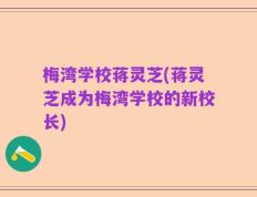 梅湾学校蒋灵芝(蒋灵芝成为梅湾学校的新校长)