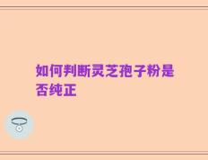 如何判断灵芝孢子粉是否纯正