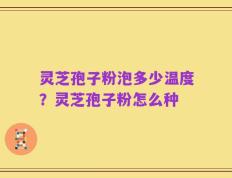 灵芝孢子粉泡多少温度？灵芝孢子粉怎么种