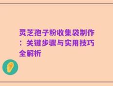 灵芝孢子粉收集袋制作：关键步骤与实用技巧全解析