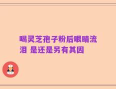 喝灵芝孢子粉后眼睛流泪 是还是另有其因