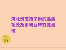 河北灵芝孢子粉的品质功效及市场口碑究竟如何