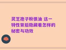 灵芝孢子粉很油 这一特性背后隐藏着怎样的秘密与功效