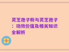 灵芝孢子粉与灵芝孢子：功效价值及相关知识全解析