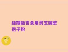 经期能否食用灵芝破壁孢子粉