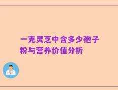 一克灵芝中含多少孢子粉与营养价值分析