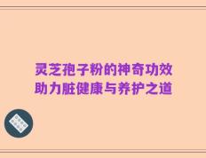 灵芝孢子粉的神奇功效助力脏健康与养护之道