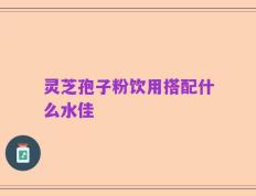 灵芝孢子粉饮用搭配什么水佳