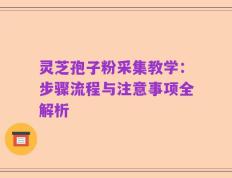 灵芝孢子粉采集教学：步骤流程与注意事项全解析