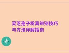灵芝孢子粉真辨别技巧与方法详解指南