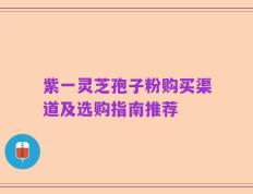 紫一灵芝孢子粉购买渠道及选购指南推荐