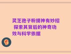 灵芝孢子粉提神有妙招 探索其背后的神奇功效与科学依据