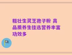 粗壮生灵芝孢子粉 高品质养生佳选营养丰富功效多